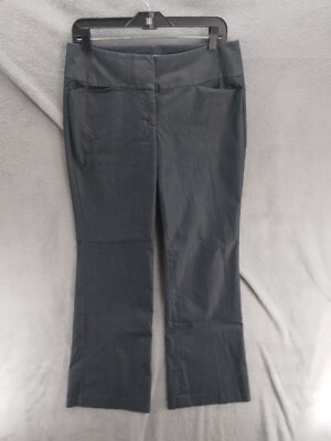 Express Design Studio Editor Dress Pants Women Sz 6 Gray Mid Rise Straight Leg