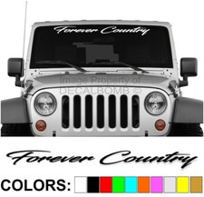 Produktbild - Forever Country Script Windshield Decal Sticker Vinyl Diesel  Turbo Car Truck