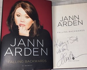 SIGNED Falling Backwards A Memoir Book Jann Arden HC DJ Canada Canadian Singer
