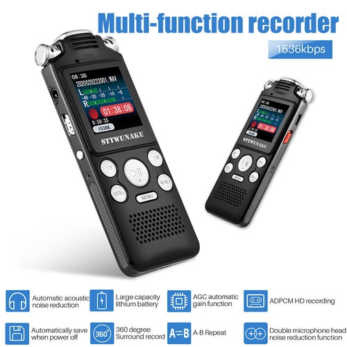Lecture Digital Voice Recorder Dictaphone Audio MP3 Sound Mini Spy Recorder Mic - Picture 4 of 15