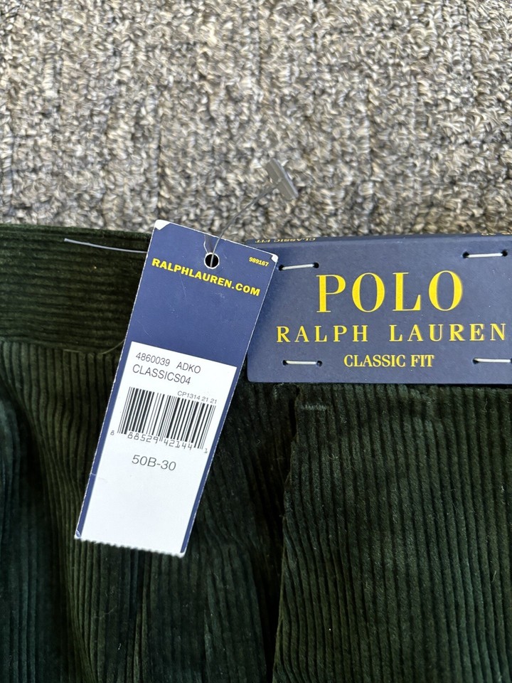 Polo Ralph Lauren Corduroy Mens Pants Size 50Bx30 NWT eBay