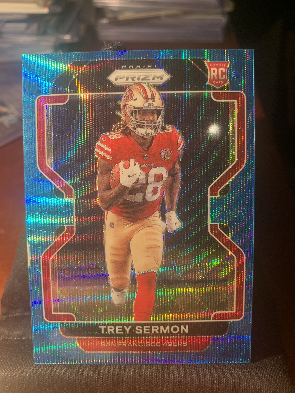 2021 Panini Prizm #354 Trey Sermon Blue Wave /199 49ers Colts H1