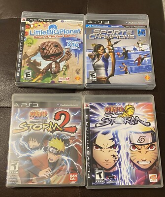 CIB PS3 Bundle of 4: Naruto Ultimate Ninja Storm, Storm 2, Little Big Planet,etc