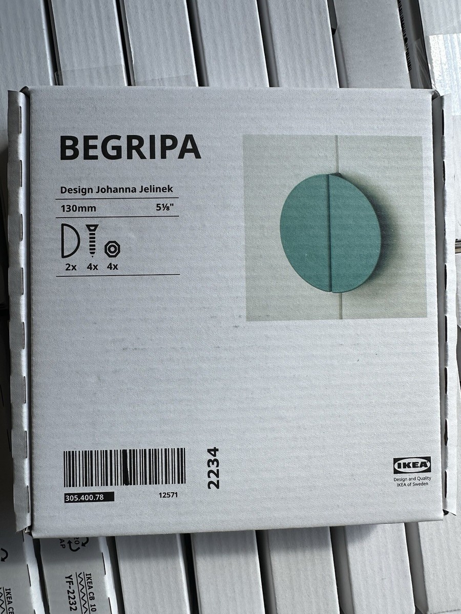 IKEA BEGRIPA Half Round Turquoise Handles New In Box 305.400.78 2