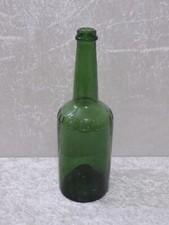 ykCbLU - Antike Hoeck Glas Pr&auml;ge Flasche - Reklame - Vintage - Gr&uuml;n - 27,5 cm