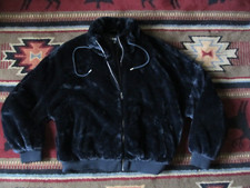 Missguided Black Faux Fur Zip Front Jacket Women's 10 Tall (10-h)