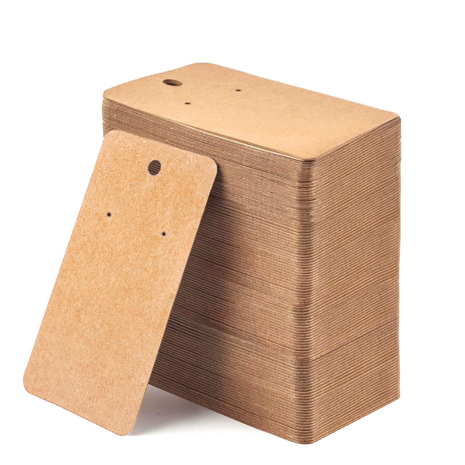 Earring Card Holder 256 Pack Earring Display Cards Hanging Earring Kraft Pape...