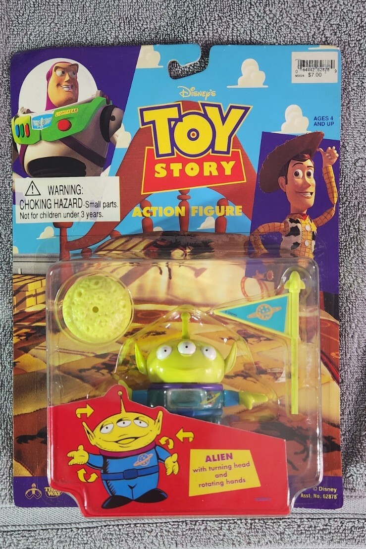 💥Vintage Disney Pixar Toy Story Alien Action Figure 1995 ThinkWay
