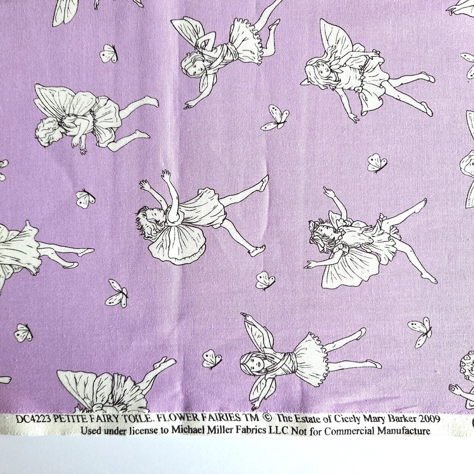 Flower Fairies Petite Fairy Toile DC4223 C. Barker 2009 Miller Fabrics 19"Lx44"W - Image 2 of 4
