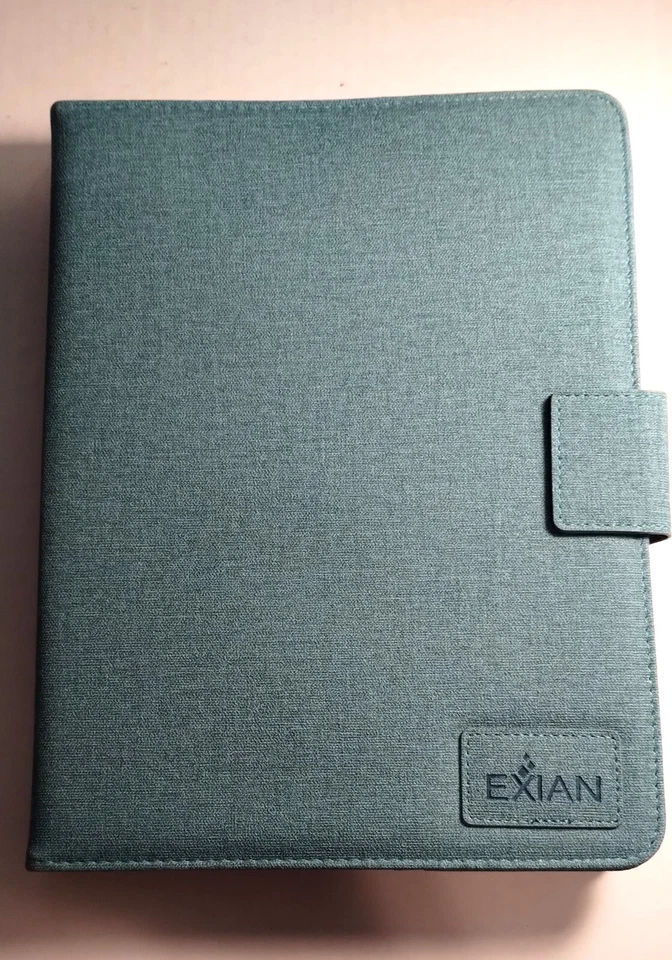 Funda abatible para tablet Exian Universal de 7" con ranuras para tarjetas y azul de pie Foto 4 de 4