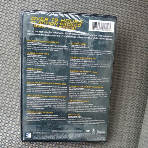 Under Fire 12 Movie Collection (DVD, 2013, 3 Disc Set) Action Packed! BRAND NEW - Picture 2 of 2
