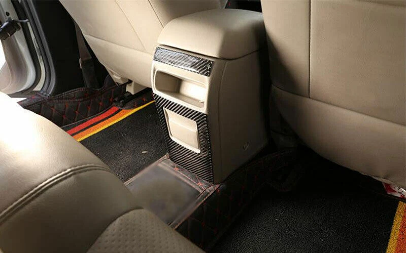 Panel de ventilación de salida de aire trasero de fibra de carbono de vinilo para Nissan Sentra 13-19 adorno decorativo Foto 4 de 4