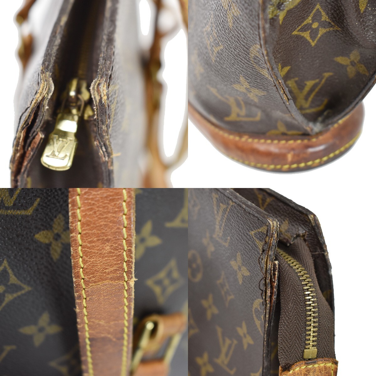 LOUIS VUITTON Babylone Shoulder Bag Monogram Leather Brown France 
