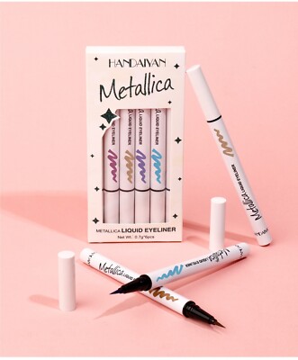 Handaiyan Waterproof Metallic Shimmer Liquid Eyeliner 6 Pen Pack