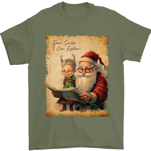 Estimado Papá Noel i Can Explain Navidad Camiseta Hombre 100% Algodón - Imagen 6 de 14