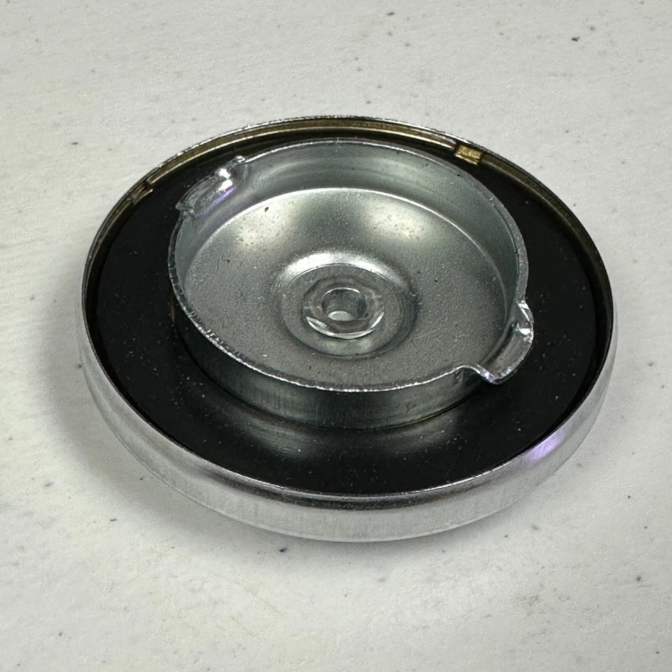 Chrome Push Fit Gas Fuel Tank Cap Cover Lid for Ford F1, F2, F3, F4 1948-1950 - Image 2 of 3