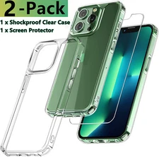For iPhone 16 15 14 13 12 11 Pro Max 8 7 Shockproof Case Cover Screen Protector