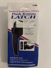 PLPCI Slide Co. Screen and Storm Door Push Button Latch - Model K-5007 - BLACK