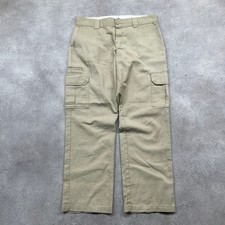 Dickies Flex Cargo Trousers Mens 35" Straight Leg Workwear Pants, Beige