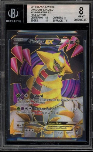Pokemon Giratina EX Dragons Exalted Full Art #124 BGS 8