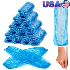 100 Pack Disposable Waterproof Arm Sleeves Elastic Covers Cleaning Tasks New