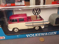 J99 Motor Max 1:24 OVP Modellauto ungeöffnet Volkswagen T1 Doka Wohnwagen Surfer