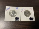1960 washington quarter's lot of 2 coins #203