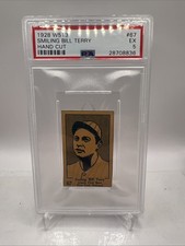 1928 W513 Strip Card Baseball #67 Bill Terry (Handcut) PSA 5