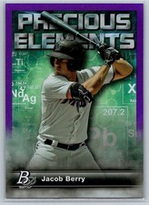 Jacob Berry 2023 Bowman Platinum Precious Elements Purple /250 Marlins #PE-30