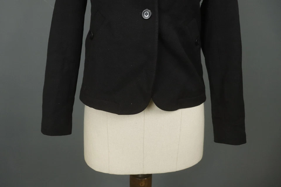 A.P.C. Черный 100% шерсти две кнопки однобортный официальный блейзер куртка размер 38 - Изображение 3 из 4