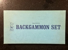 WALNUT - Vintage DRUEKE Magnetic BACKGAMMON Set, #8000 with BOX - VERY RARE- EXC