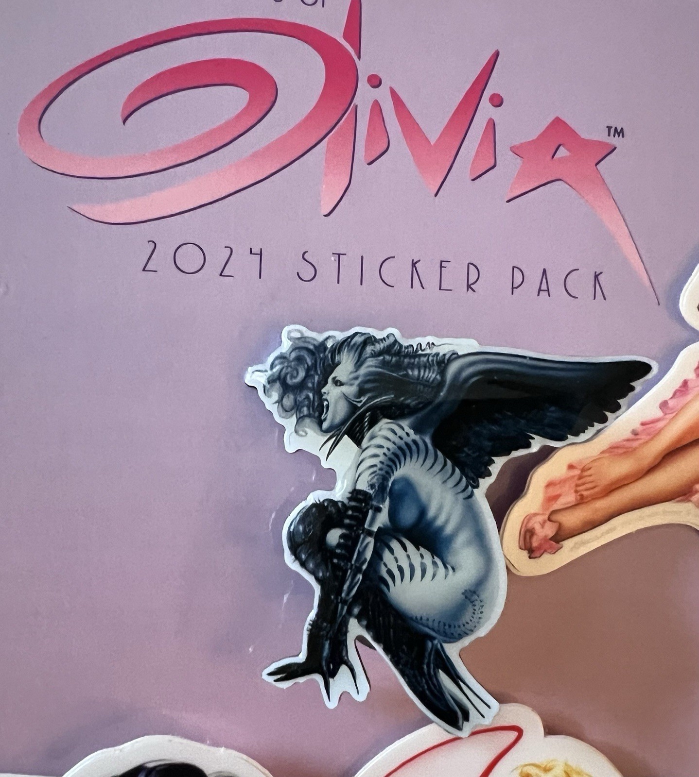 Pin Drawing Sticker Art Of Olivia 2027 Sticker Pack 7 Beautiful Women Pin-ups Stickers ...