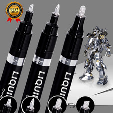 3PK Liquid Chrome Paint Markers Metallic Mirror Chrome Pens...
