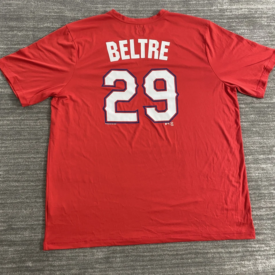 Texas Rangers Shirt Mens 2XL Red MLB Baseball Adrian Beltre 29 Tee TX3 Cool - Image 2 of 4