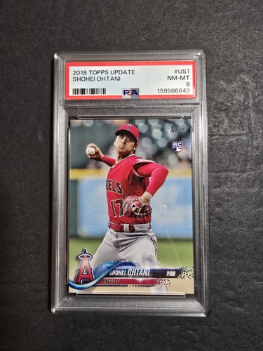 2018 Topps Update #US1 Shohei Ohtani RC Rookie PSA 8 NM-MT Free Shipping