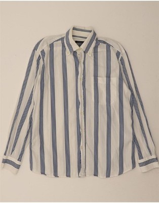 ROCCOBAROCCO Herren Hemd Größe 15 1/2 39 Medium weiß gestreift DN49