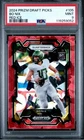 Bo Nix RC-2024 Prizm Draft Picks - #105 Red Ice Prizm PSA 9 - Ducks/Broncos