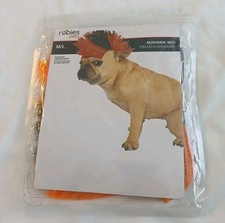 Rubies Pet Orange  Black Mohawk Size M/L DOG Halloween Costume Hair Wig Clothes