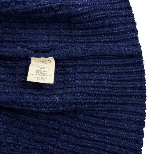 J Crew Shawl Pullover Herren Größe L schwerer Baumwollstrick marine - Bild 8 von 8