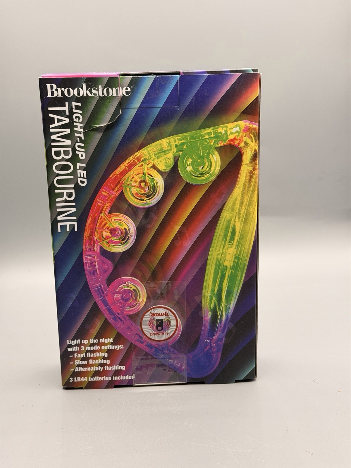 Tambourine Light-up LED 3 Mode Settings Lightweight Brookstone