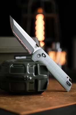 North Mountain Blade Chop Folding Knife 3.5'' Copper-Clad Steel Blade G10 Handle