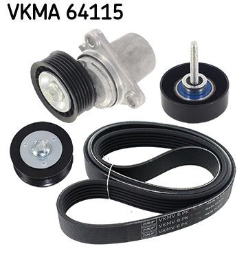 V-Ribbed Belt Set SKF VKMA 64115 Fits Mazda 3 6 6 Ribs