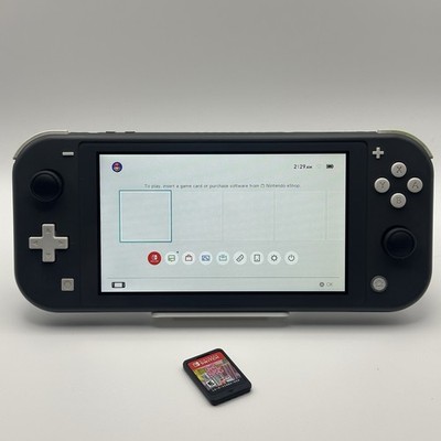 Nintendo Switch Lite Gray Console + Gang Beasts Game Tested Working