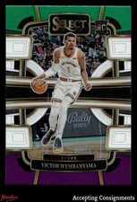 2023-24 Select Prizm Green White Purple #87 Victor Wembanyama RC ROOKIE Spurs