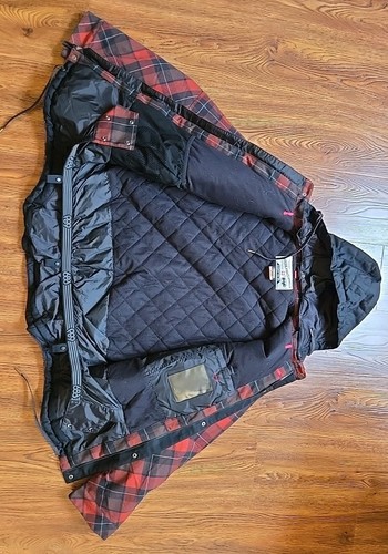 686 Ski Jacket Mens Medium Snowboard/Skiing. Plaid Red/Black Waterproof w/ Hood. - Picture 9 of 20