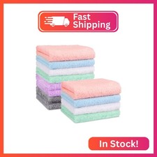 Orighty Baby Washcloths 12 Pack, Microfiber Coral Fleece Baby Face Towels, Soft