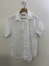 Linen Button Up Top XS Quiet Luxury Scandi Boho Coastal Resort Beach Minimalist