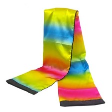 Change Color Scarf 120 16cm Magic Tricks Black to Rainbow Silk Streamer Gimmick