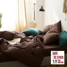 Duvet Cover Set Size Duvet Cover Solid Mocha Coffee Color Bedding Queen Brown