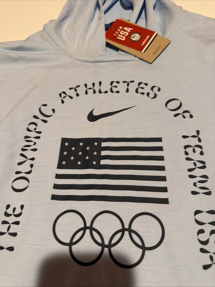 Sudadera con Capucha Ligera Nike 2024 Juegos Olímpicos de París Dri-FIT EE. UU. Restaurar Yoga Talla S FN0980 Foto 2 de 4